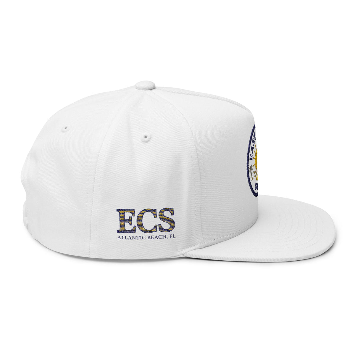 East Coast Swell Embroidered Flat Bill Cap — Vintage Surf Trucker Hat