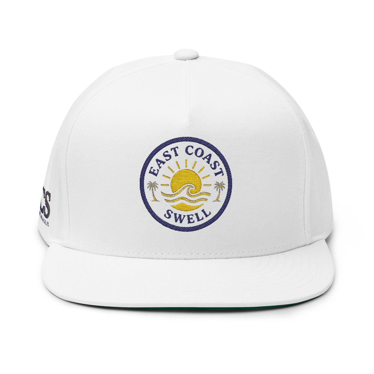East Coast Swell Embroidered Flat Bill Cap — Vintage Surf Trucker Hat